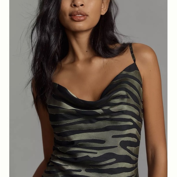 Hutch Zebra Print Burnout Midi Slip Dress NWT - Picture 3 of 4